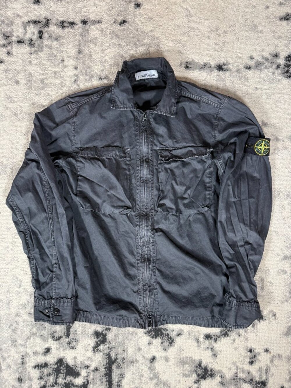 Stone Island Compass Badge Zip Overshirt Jacket